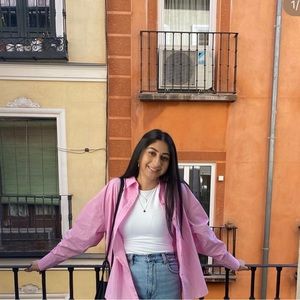 Pink button up